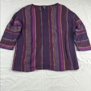 Vintage Western Purple Striped Chaps Cotton Blouse